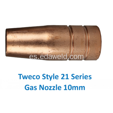 21-37 Boquilla de gas estilo Tweco 10mm